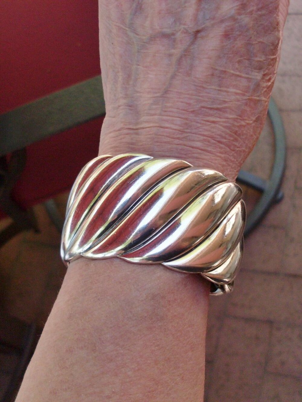 Retired David Yurman Sculpted Cable Wide Cuff Bracelet - 925 - Gift Boxed